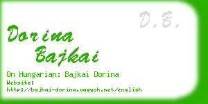 dorina bajkai business card